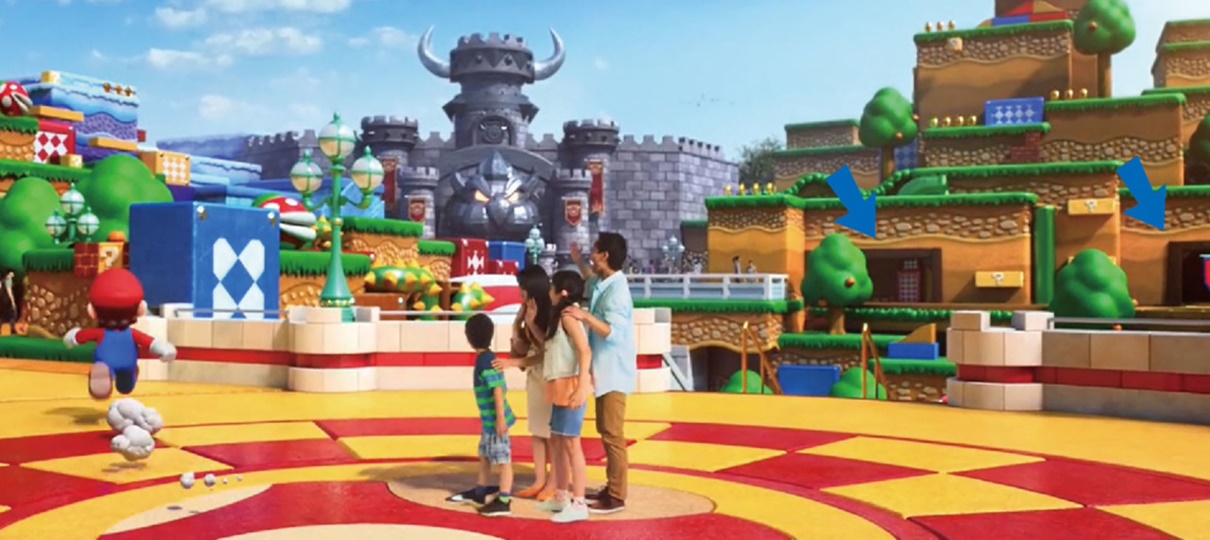 Esboços do Super Nintendo World mostram áreas do universo de Mario Bros.