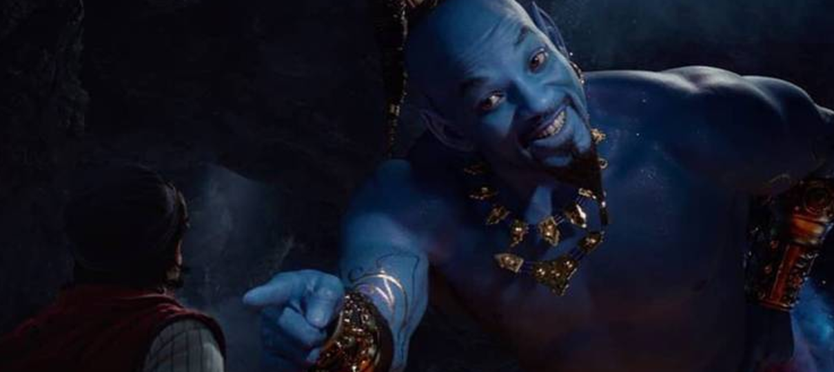 Will Smith divulga nova foto do Gênio em Aladdin e diz "Falei pra vocês que eu seria azul"