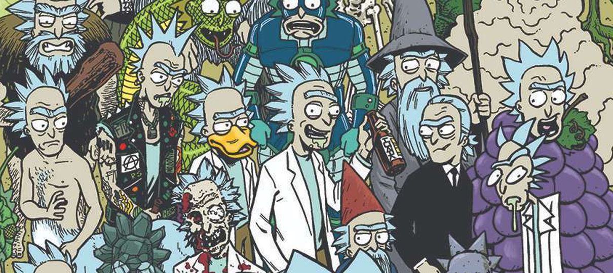 Rick and Morty | Capas da HQ #50 traz muitos Ricks e muitos Mortys