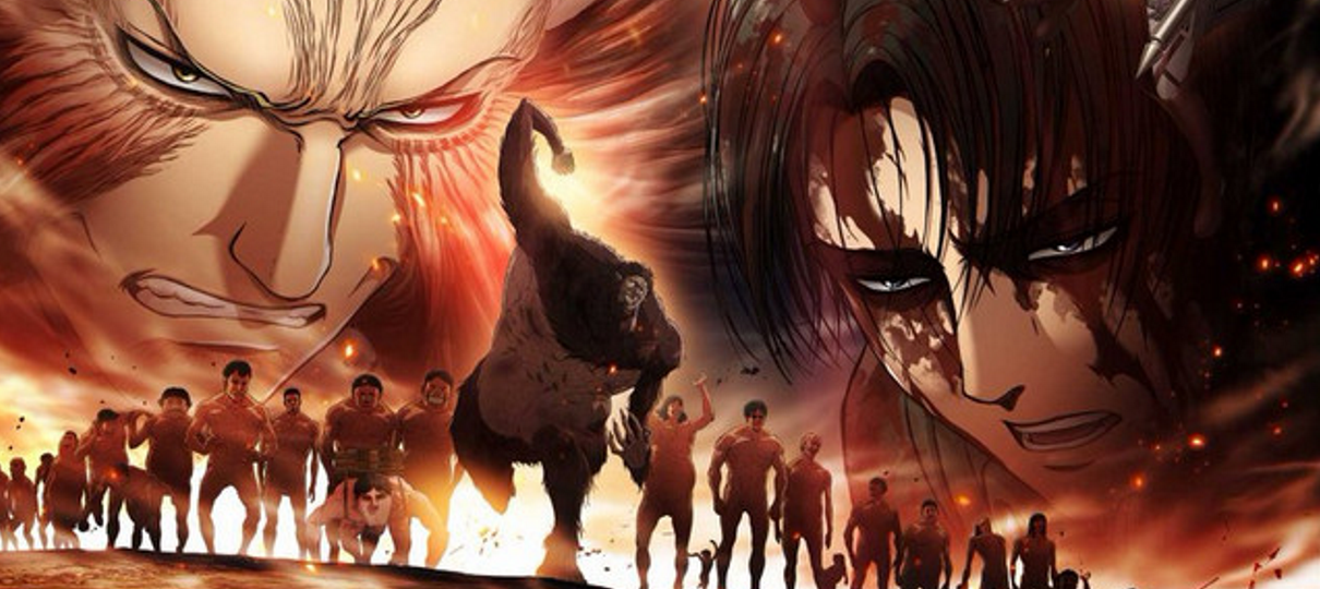 Attack on Titan | Terceira temporada ganha arte mostrando um exército de Titãs