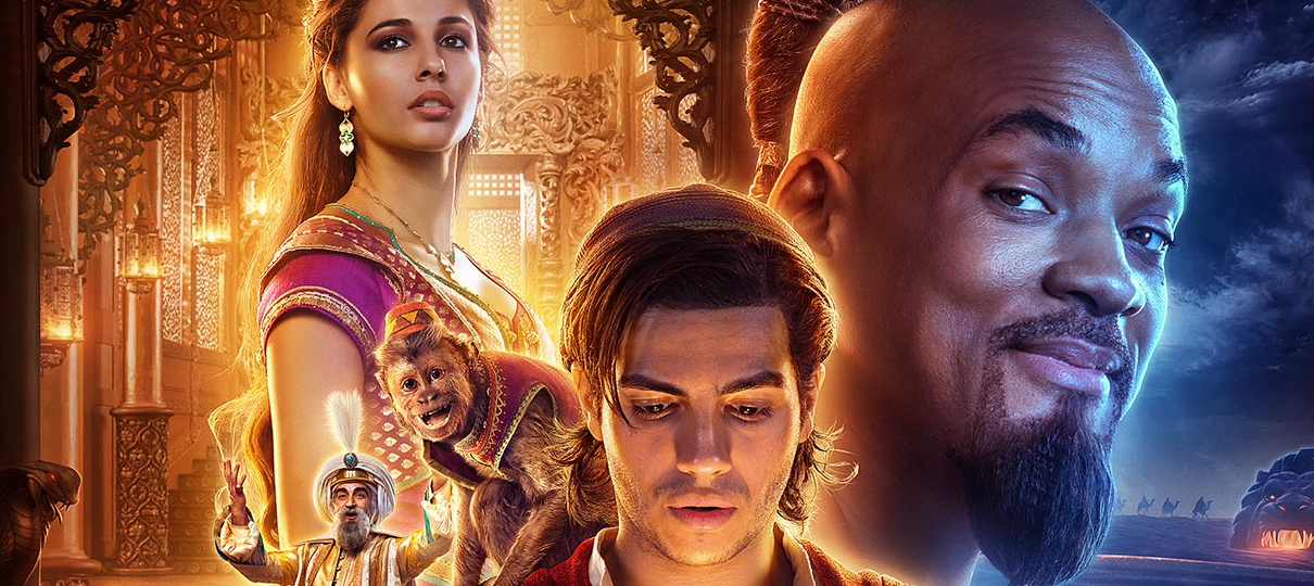 Aladdin ganha pôster com lâmpada mágica e Gênio gigante