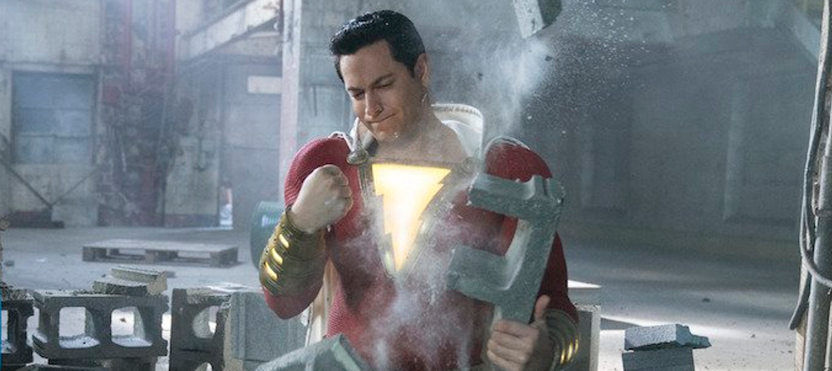Shazam testa seus poderes em novas imagens do longa