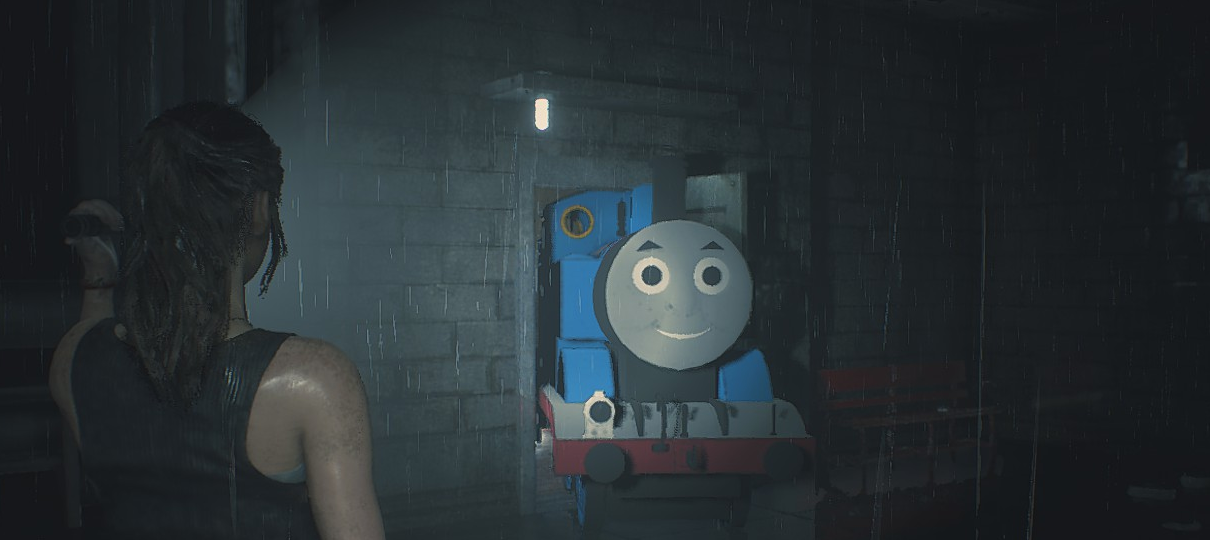 Mod coloca Thomas, o Trem, como o Mr. X de Resident Evil 2