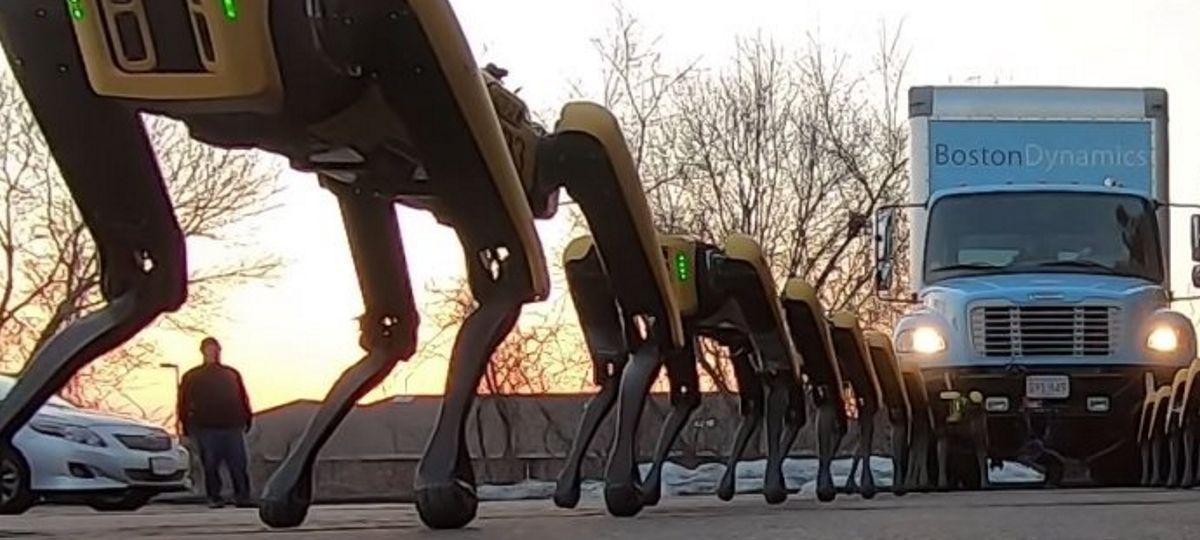 Cachorros robôs da Boston Dynamics puxam caminhão em vídeo