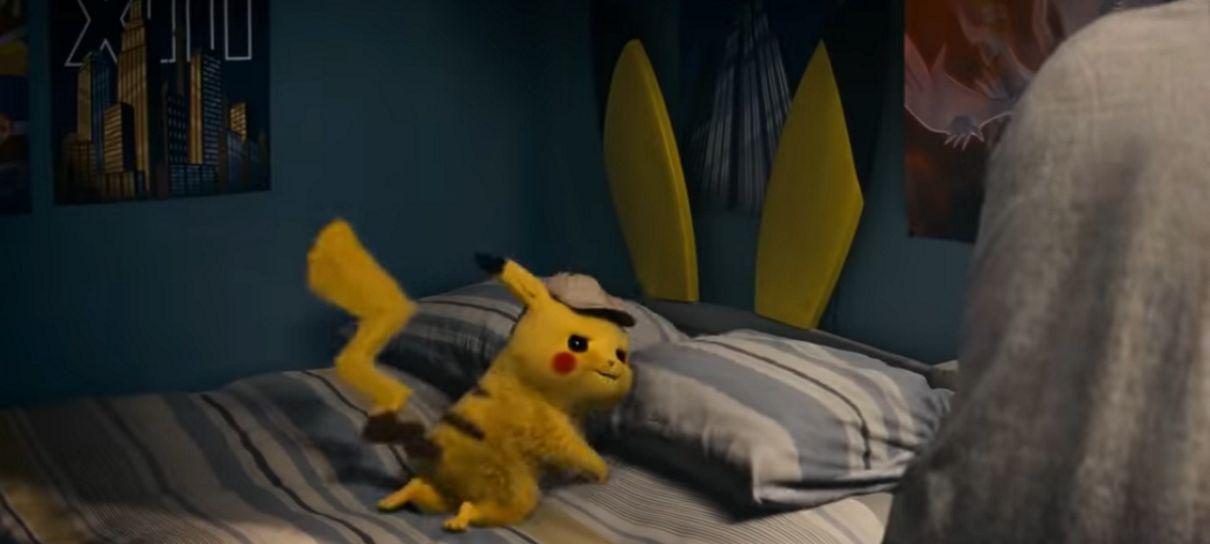 Detetive Pikachu | Pokémon zoa a escolha de cama do protagonista humano em comercial