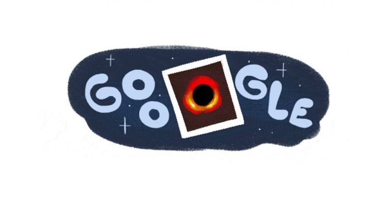 Google cria Doodle com primeira imagem de buraco negro