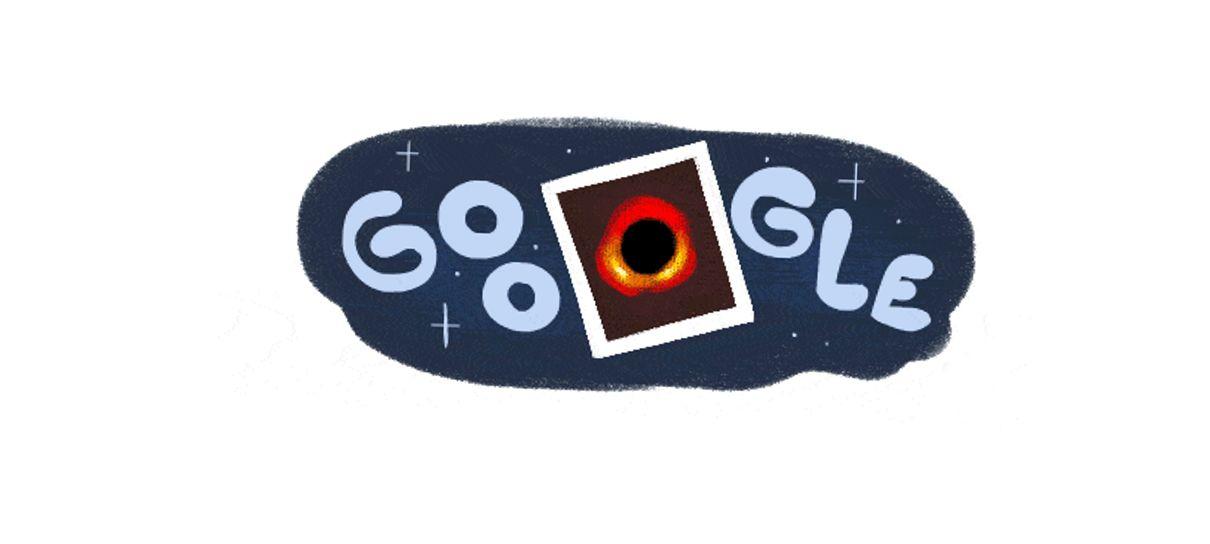 Google cria Doodle com primeira imagem de buraco negro