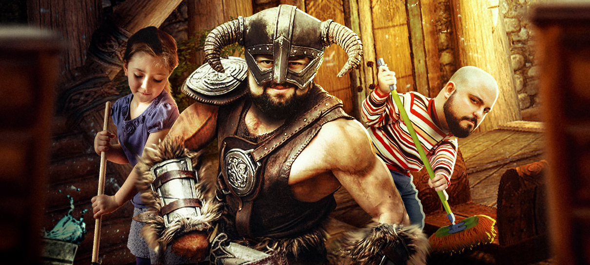 Skyrim - Adultos trabalhando