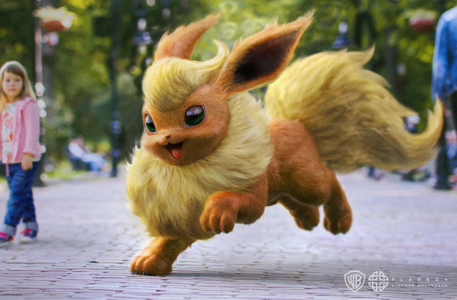 Cachorrinho realista inspirado em pokémon fofos e fofos com iluminação  cinematográfica