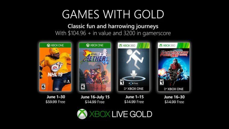 games with gold junho 2019