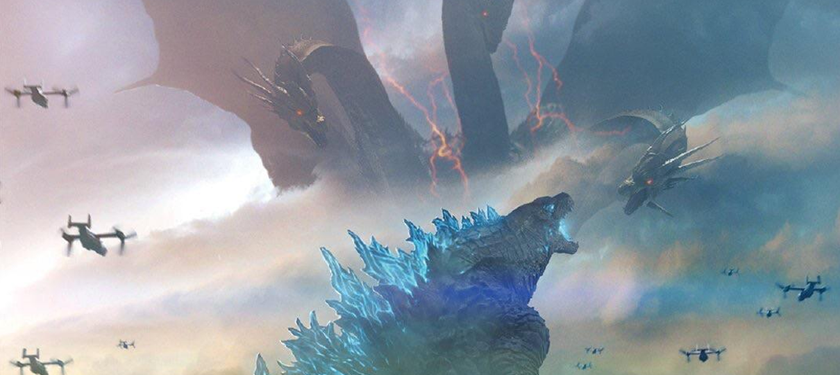 Rei Ghidorah enfrenta titãs em novos cartazes de Godzilla II: Rei dos Monstros