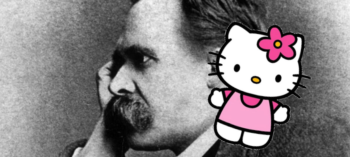 O maior encontro de todos os tempos? Hello Kitty faz crossover com Nietzsche