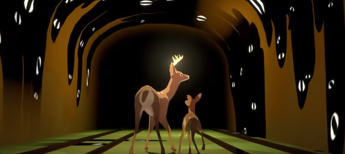 Aventure-se pela cidade como um cervo em Way To The Woods