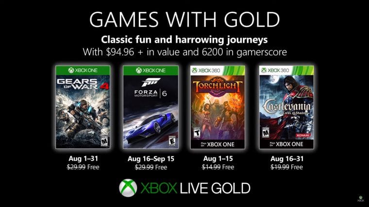 games with gold agosto 2019