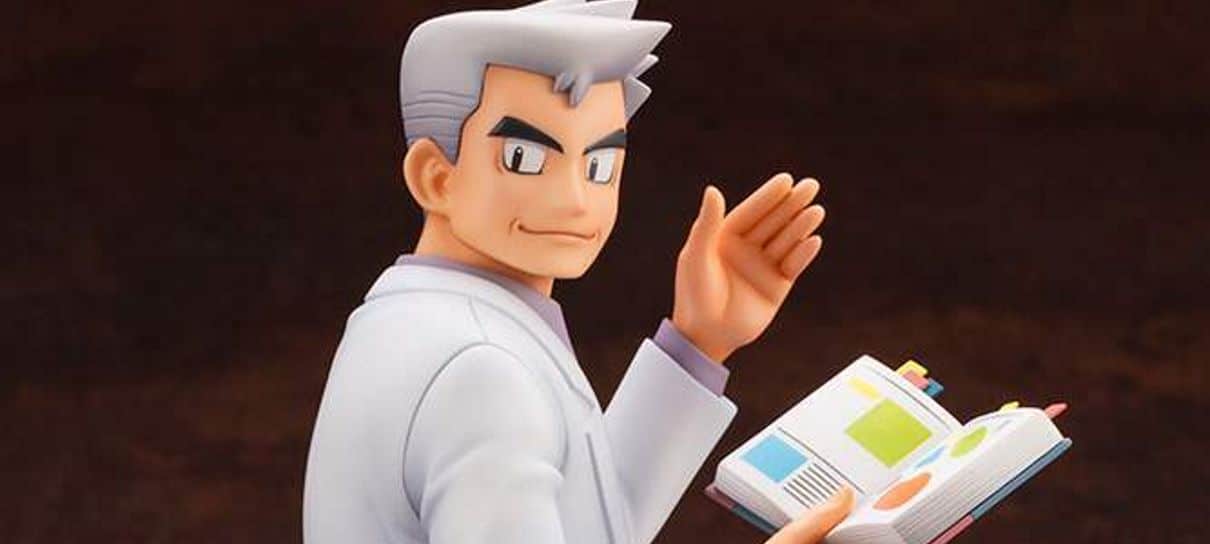 Relembre o começo da sua jornada Pokémon com um figure do Prof. Carvalho
