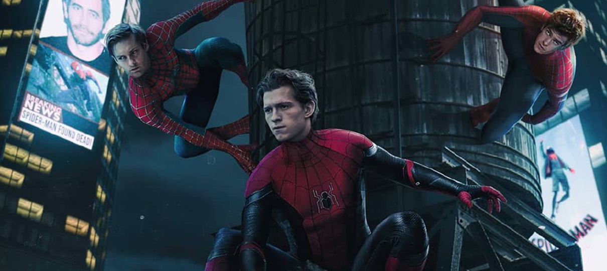 Tom Holland, Tobey Maguire e Andrew Garfield estão juntos no Aranhaverso em arte de fã