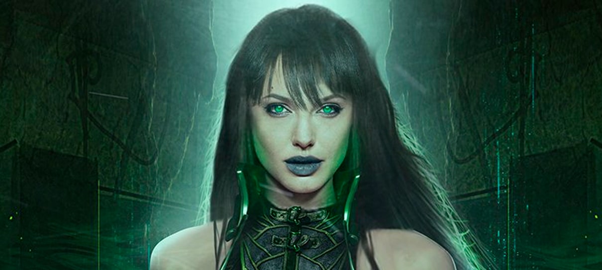 Artes de BossLogic imaginam Angelina Jolie de Thena e Mahershala Ali de Blade