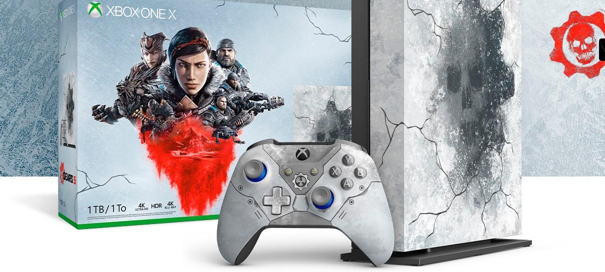 Microsoft anuncia Xbox One X edição limitada de Gears 5 e acessórios temáticos