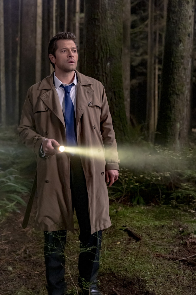 Supernatural -- "The Trap" -- Image Number: SN1509B_0214bc.jpg -- Pictured: Misha Collins as Castiel -- Photo: Colin Bentley/The CW -- © 2020 The CW Network, LLC. All Rights Reserved.