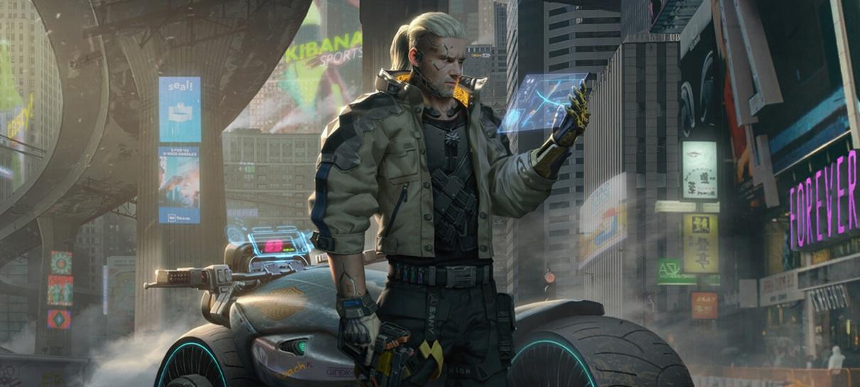 Artista imagina Geralt em Cyberpunk 2077