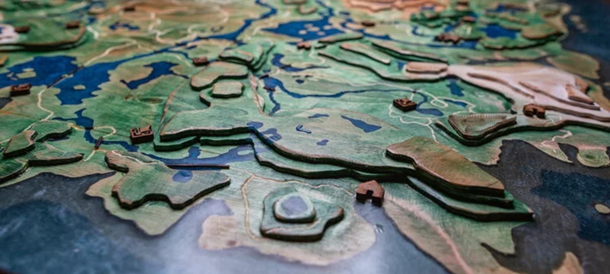 Fã cria mapa topográfico de Zelda: Breath of the Wild