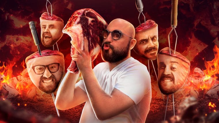 Churrasco no mármore do inferno