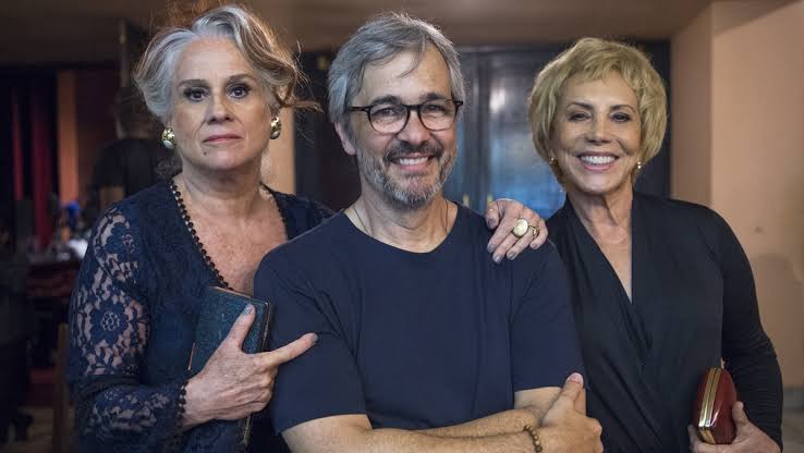 Vera Holtz, Paulo Silvestrini e Arlete Salles nos Bastidores de Eu, a Vó e a Boi
