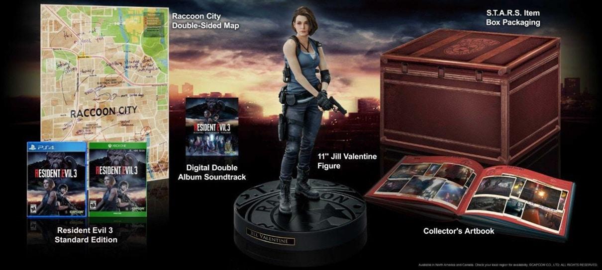 Resident Evil 3 | Edição de colecionador tem figure da Jill, caixa da S.T.A.R.S e mais