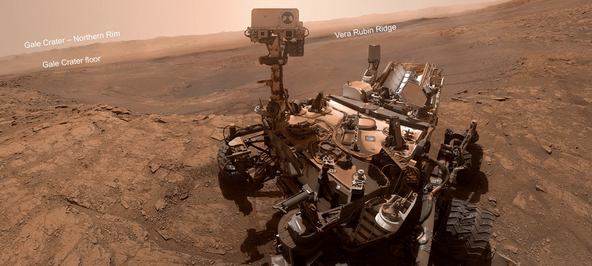 Foto mostra como está a sonda Curiosity sete anos depois de chegar em Marte
