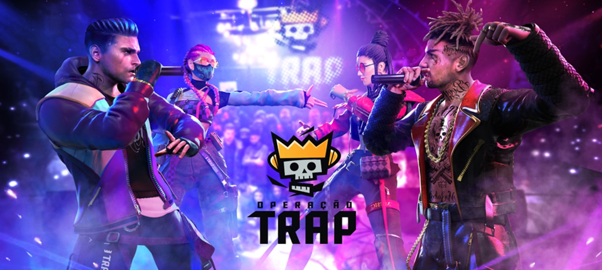 Free Fire lança grupo musical T.R.A.P. e jogadores podem desbloquear os visuais no jogo