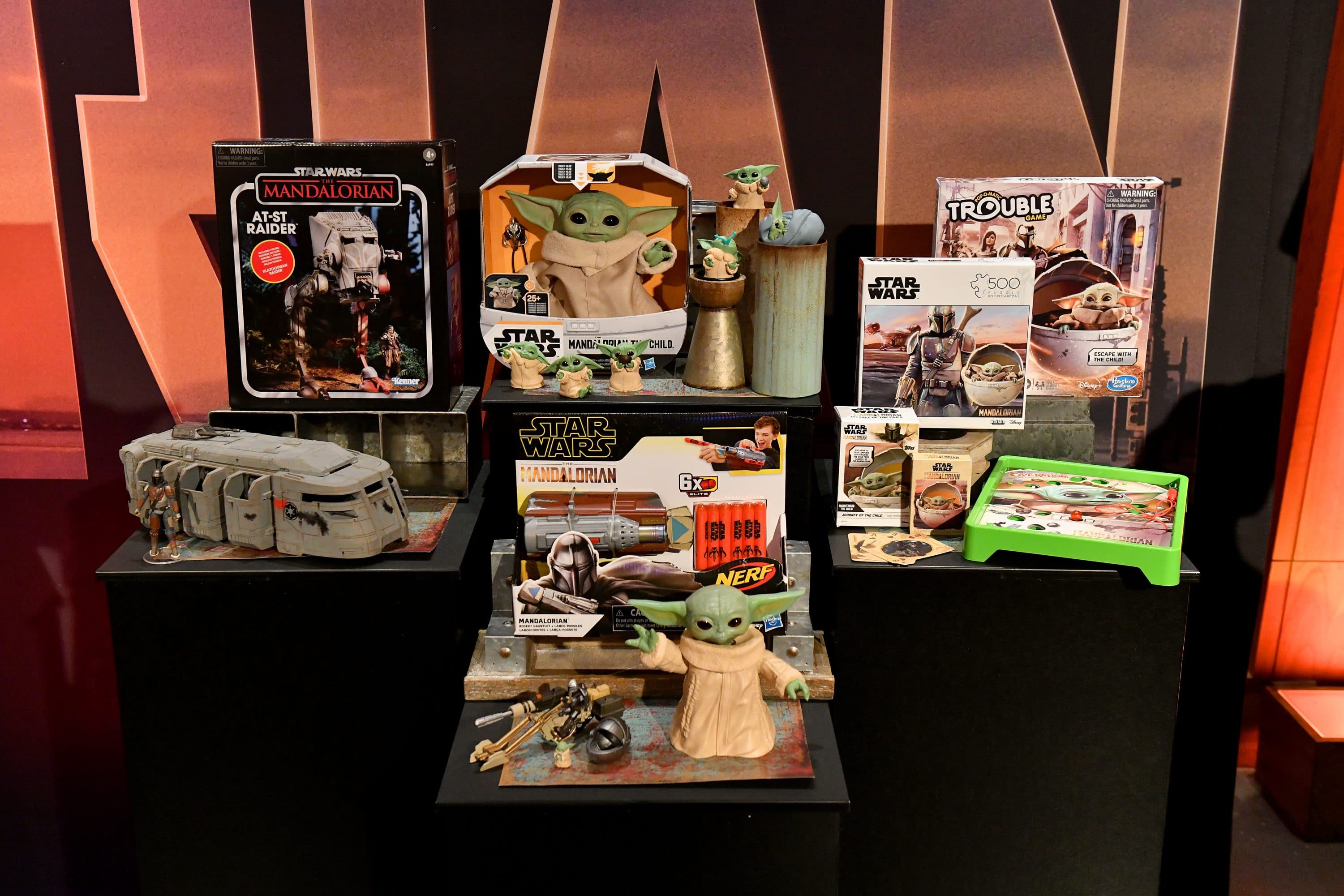 NEW YORK, NEW YORK - FEBRUARY 20:  STAR WARS New York Toy Fair Product Showcase: THE MANDALORIAN And STAR WARS: THE CLONE WARS at Dream Hotel on February 20, 2020 in New York City. (Photo by Craig Barritt/Getty Images for Disney)
