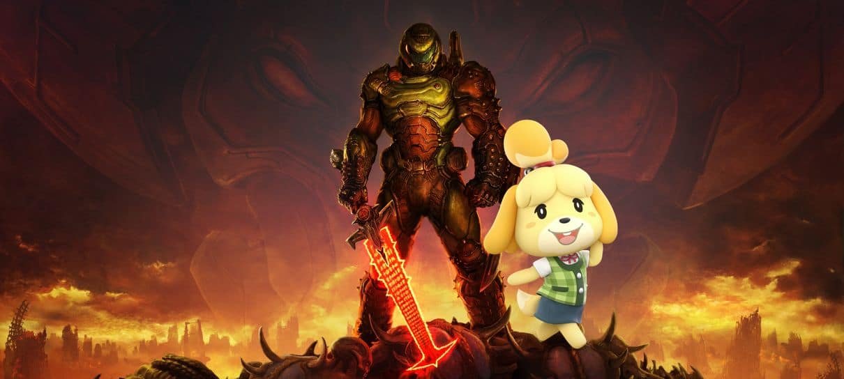 Fãs de Animal Crossing e Doom estão fazendo artes misturando os dois jogos