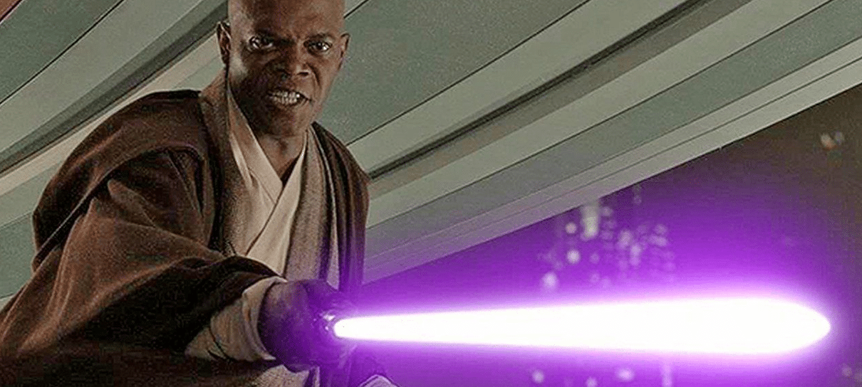 Samuel L. Jackson conta como conseguiu o sabre de luz roxo em Star Wars -  NerdBunker