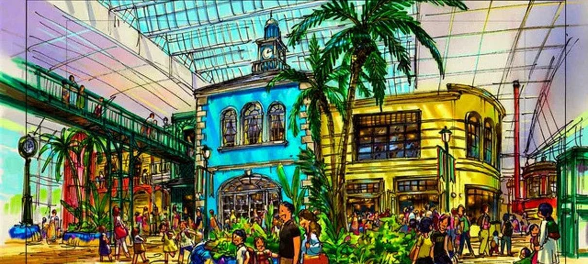 Confira mais artes conceituais do parque temático do Studio Ghibli