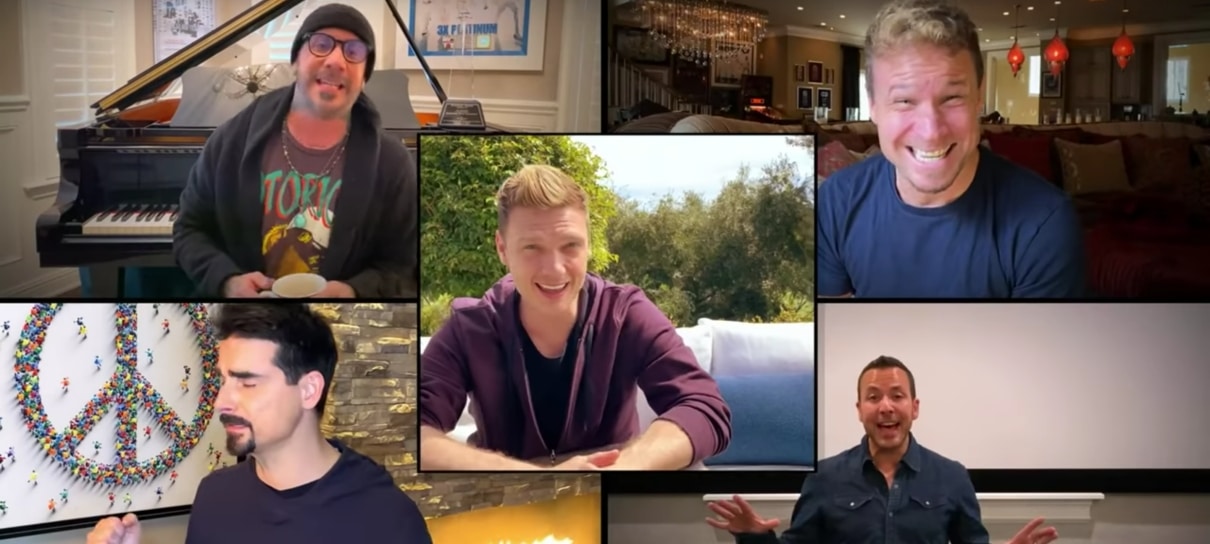 Backstreet Boys cantam de casa I Want It That Way em apresentação online