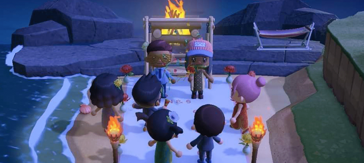 Festa de casamento cancelada por pandemia é recriada no Animal Crossing