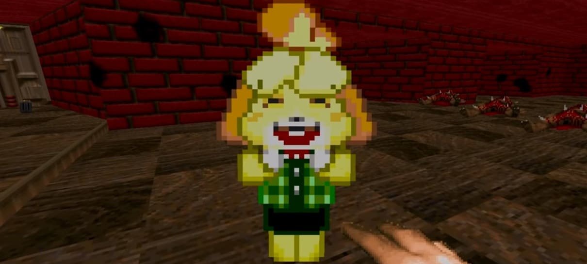 Mod coloca Isabelle, de Animal Crossing, como um NPC acompanhante em Doom II