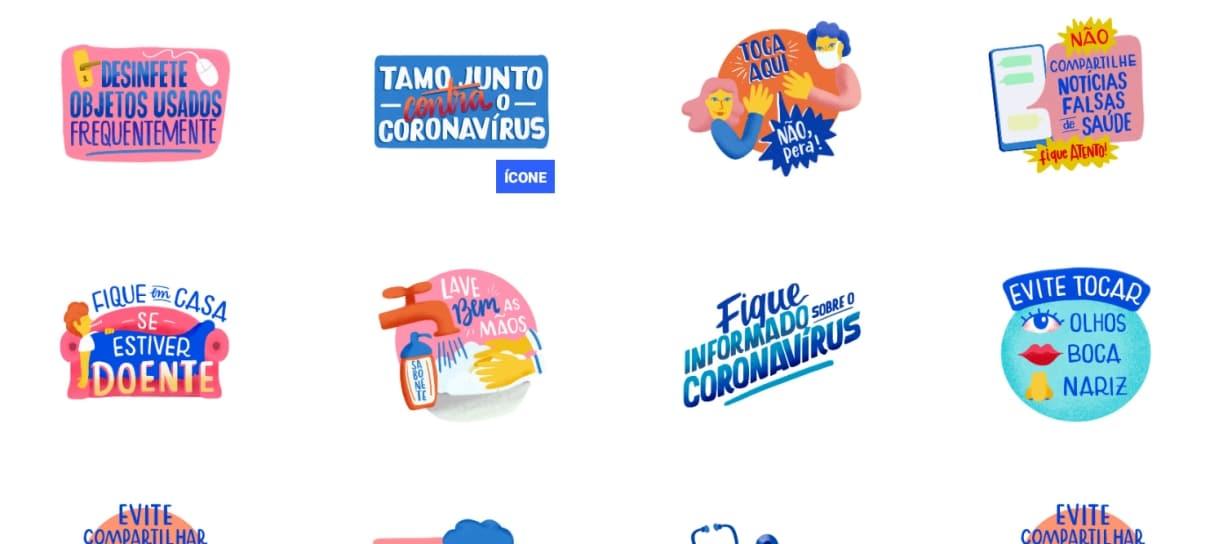 Whatsapp e Ministério da Saúde lançam figurinhas relacionadas ao combate do coronavírus