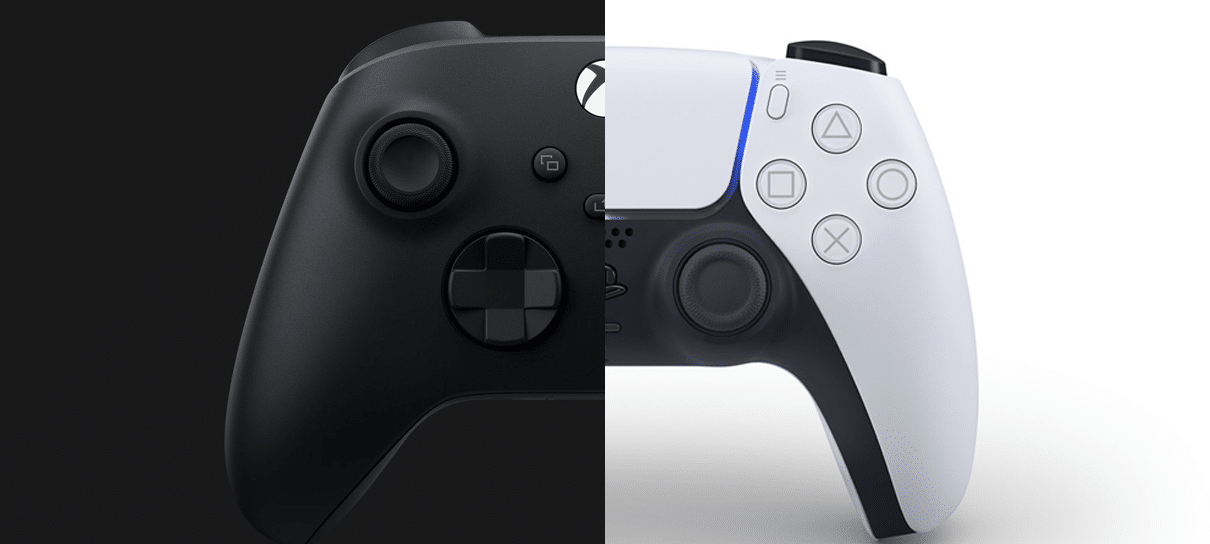 Compare o controle do PS5 e do Xbox Series X