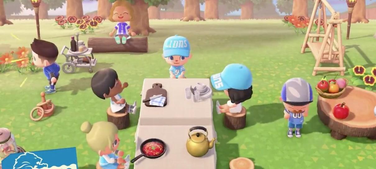 Time de futebol americano usa Animal Crossing: New Horizons para anunciar temporada 2020