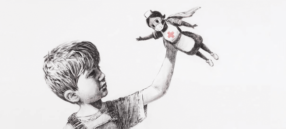 Banksy homenageia trabalhadores da saúde em nova arte