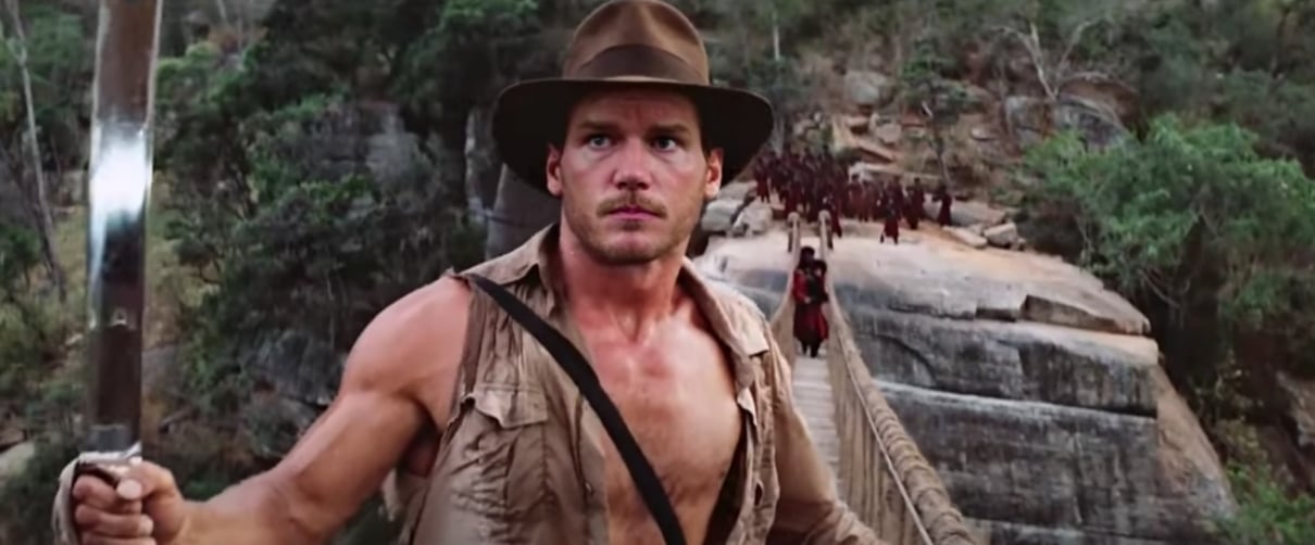 Chris Pratt é o Indiana Jones em vídeo deepfake