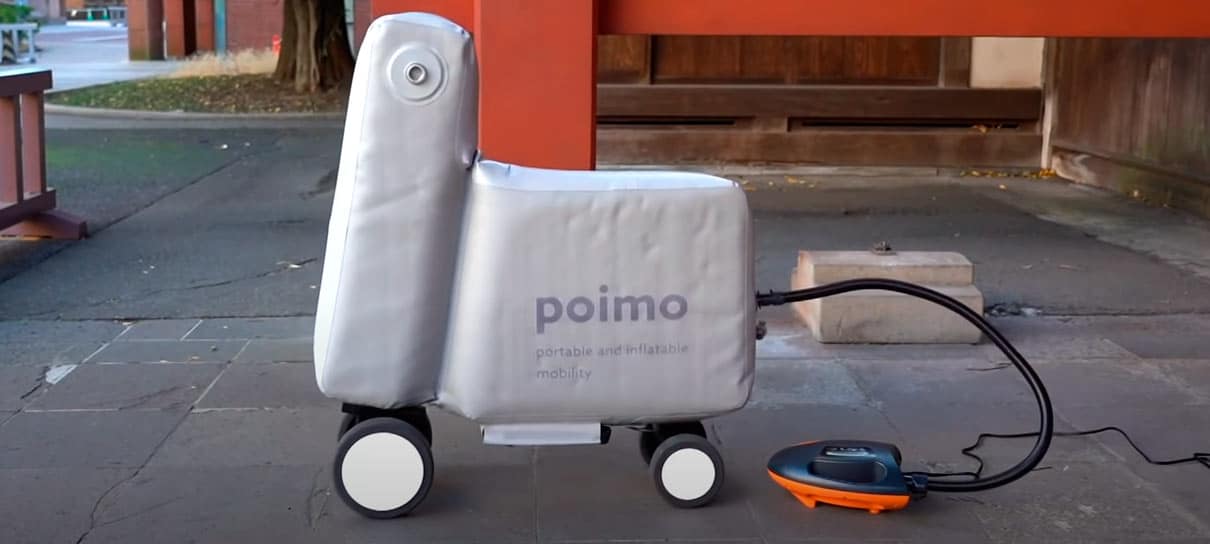 Veículo inflável cabe na mochila, é esquisito, mas muito promissor