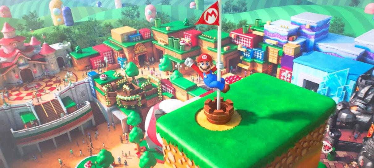 Foto aérea mostra que o Super Nintendo World está praticamente pronto
