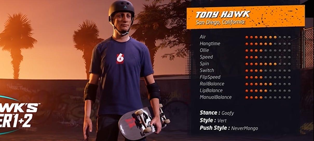 Tony Hawk’s Pro Skater 1+2 | Novo gameplay destaca o visual atualizado dos skatistas