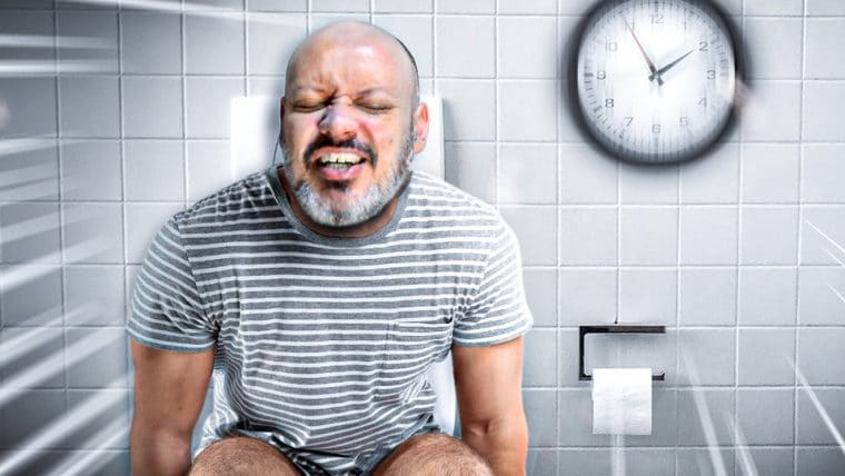 15 minutos pra usar o banheiro
