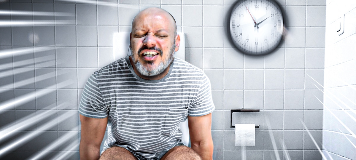 15 minutos pra usar o banheiro