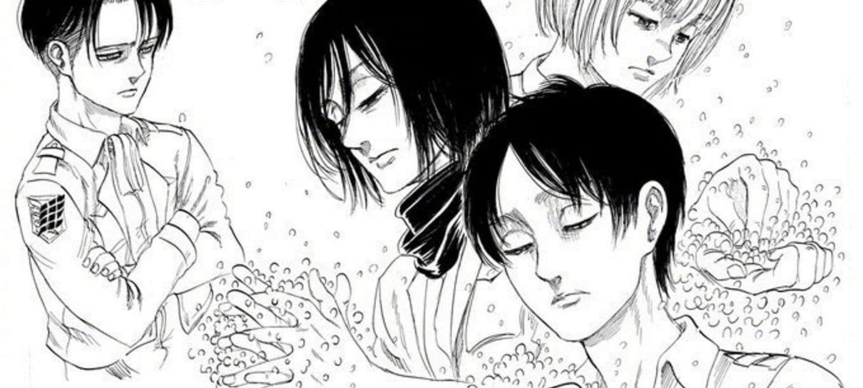 Criador de Attack on Titan lembra os fãs de lavarem as mãos