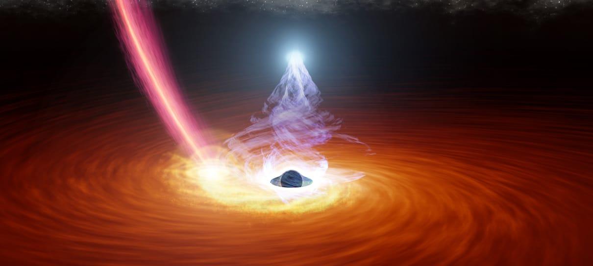 Astrônomos observam corona de buraco negro sumir e reaparecer pela primeira vez