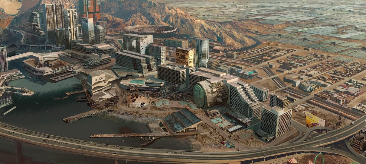 Cyberpunk 2077 ganha artes conceituais exibindo Pacifica